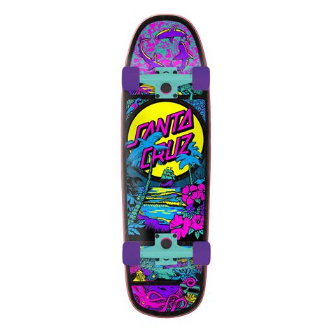 Santa Cruz Skateboard Complete Time Warp Old School Shape Purple 951