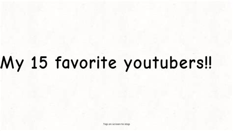 My Top 15 Favorite Youtubers Youtube