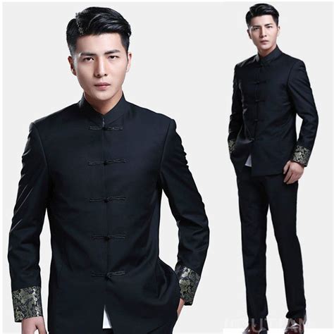 Buy Chinese Style Wedding Groom Tang Suit Male Stand