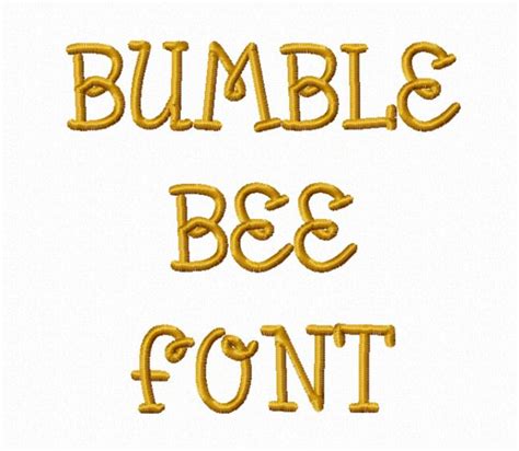 Bumble Bee Machine Embroidery Font Rivermill Embroidery
