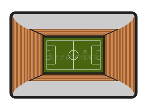 Aerial View Of A Soccer Stadium Stock Vector Illustration Of Stadium