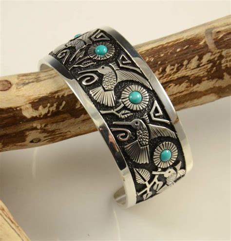 Philbert Begay Navajo Silver Turquoise Bracelet Hoel S Indian Shop