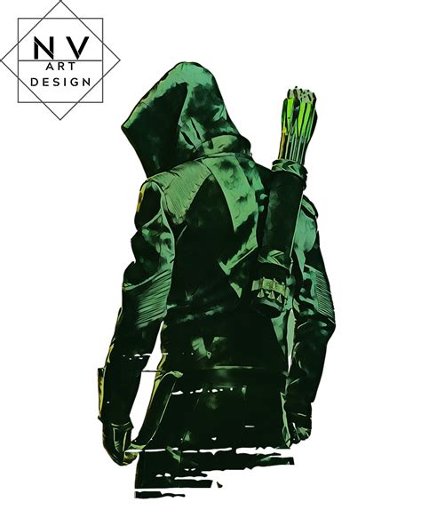 Green Arrow Art Print Arrow Tv Series Cw Arrow Oliver Etsy Israel
