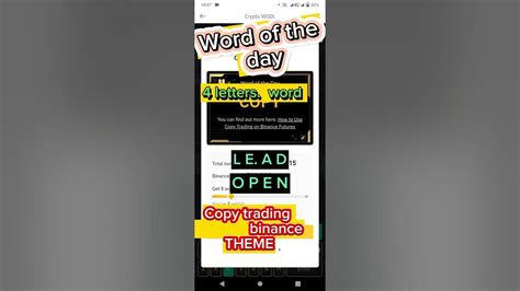 Binance Crypto WODL Answers Today | 4 Letters Word /Word of the day