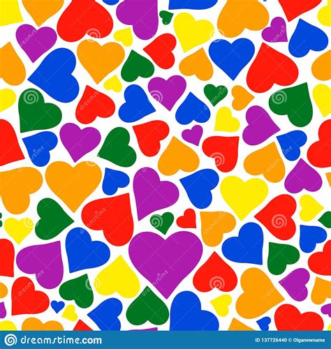 Seamless Pattern With Hearts Stock Vector Illustration Of Backdrop