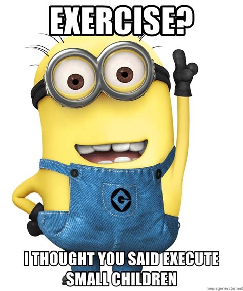 Exercise I Thought You Said Execute Small Children Despicable Me
