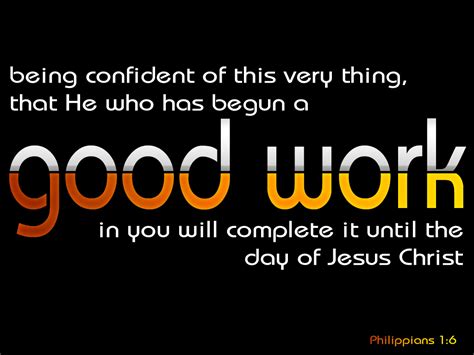 Philippians 16 Philippians 16 He Will Complete The