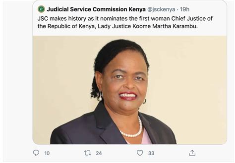 Martha Koome Nominated Kenyas First Woman Chief Justice