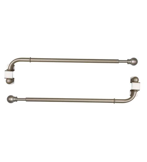 Adjustable Steel Swing Arm Curtain Rod Set Plow And Hearth