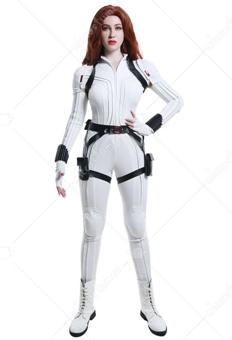 Black Widow Natasha Romanoff Cosplay Women White Zentai Bodsuit