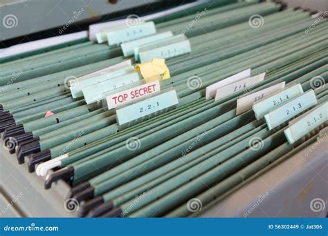 File Folders In A Filing Cabinet Stock Image Image Of Cabinet Figure
