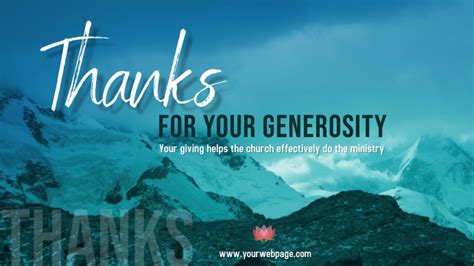 Copy Of Thanks For Generosity Postermywall