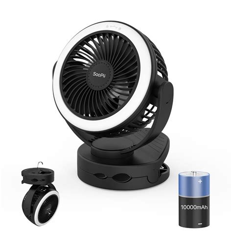 Buy Soopii 3 In1 Battery Operated Usb Desk Fan With Led Light10000mah Rechargeable Camping Fan