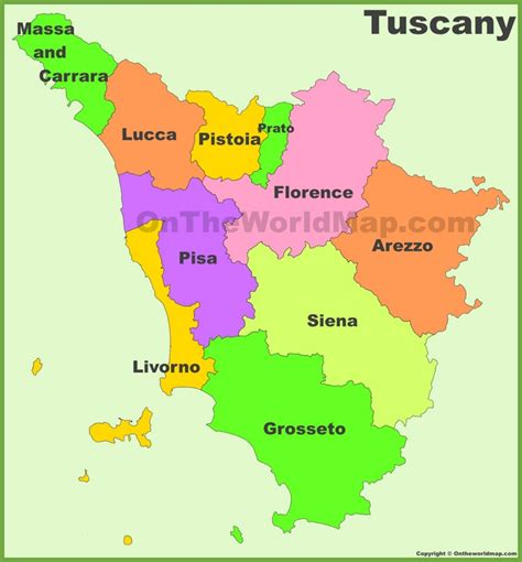 Map quiz game to learn regions and provinces of italy. Tuscany provinces map