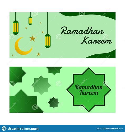 Ramadan Theme Banner Design Template Stock Vector Illustration Of