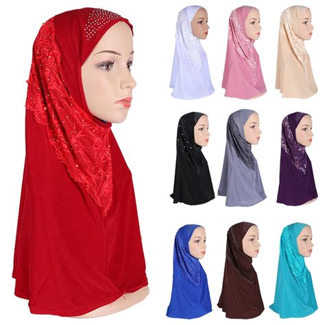 One Piece Amira Hijabs Hat Muslim Women Hijab Islamic Scarf Cap Full