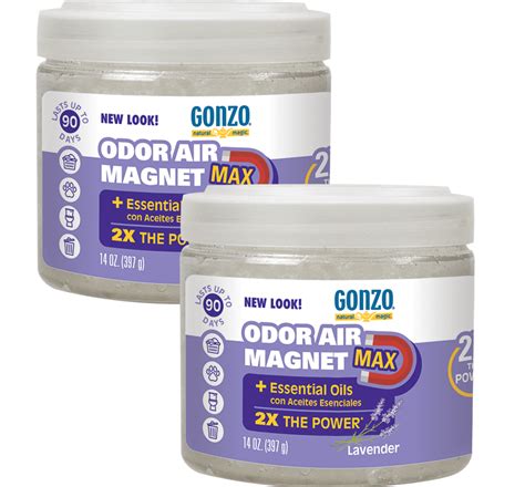 Gonzo Natural Magic Naturally Pure Odor Removing Gel Lavender 14 Ounce 2 Pack