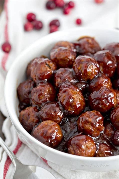 Easy Spicy Cranberry Bbq Meatballs Stovetop Or Slow Cooker