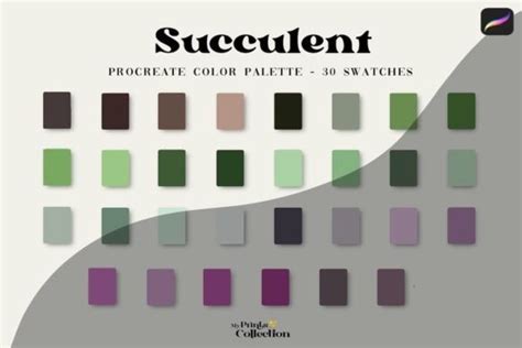 Succulent Procreate Color Palette Graphic By Myprintscollection Creative Fabrica