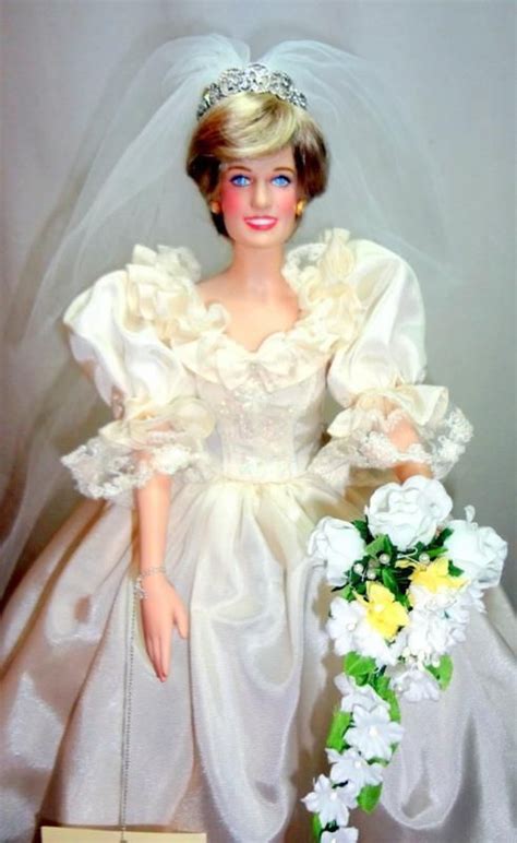Franklin Mint Bridal Princess Diana 16 Vinyl Bride Doll In Royal