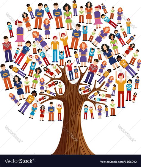 All images149 free images113 related images from istock36. Diversity pixel human tree Royalty Free Vector Image