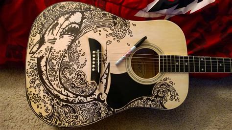 Shark Design Sharpie Art Ukulele Art Guitar Art