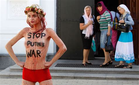 Photos Activists Of Ukrainian Womens Rights Group Stage