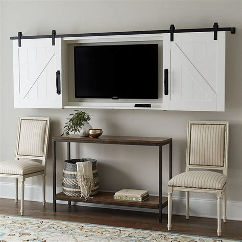 Shop our best selection of enclosed tv cabinets, stands & entertainment centers with storage to reflect your style and inspire your home. Barn Door TV Wall Cabinet | Ballard Designs