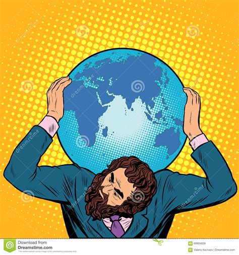 Maybe you would like to learn more about one of these? Atlas Businessman Holds The Earth On His Shoulders Stock ...