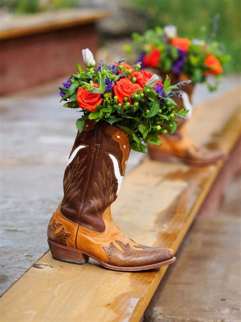 Cowboy Boot Wedding Floral Centerpieces Wedding Centerpieces Wedding