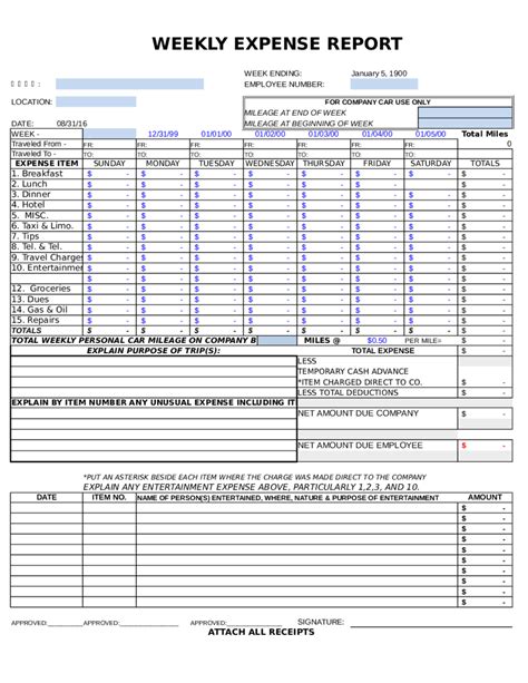 Fillable Expense Forms Printable Forms Free Online