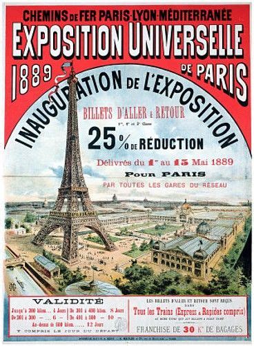 Cartel Exposicion Universal Paris 1889