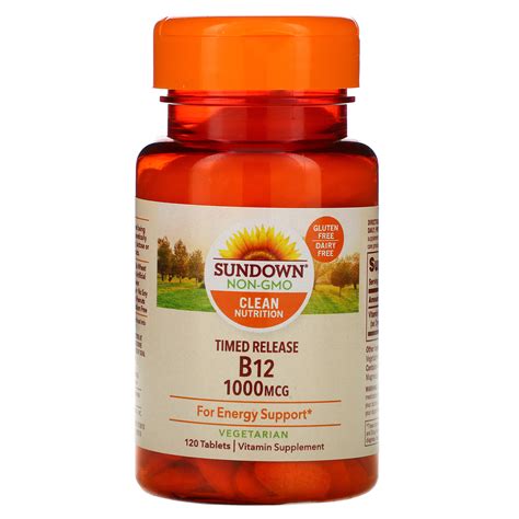 Sundown Naturals Vitamin B12 1000 Mcg 120 Tablets Iherb