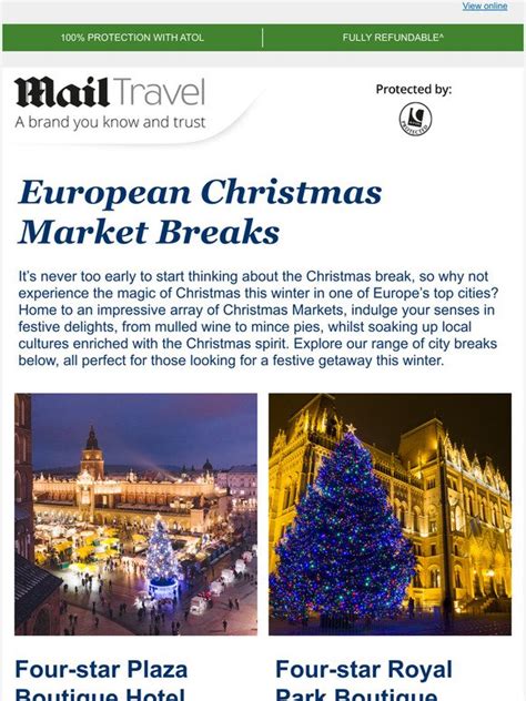 Mail Travel European Christmas Market Breaks Milled