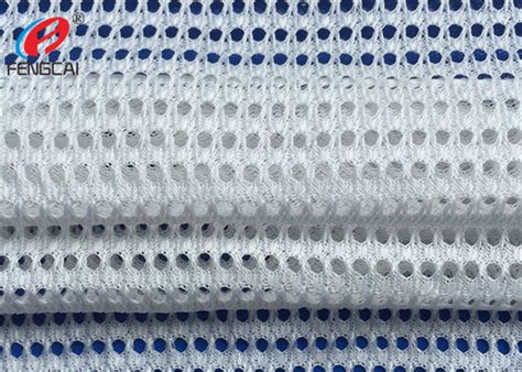 White Colour Polyester Non Stretch Sport Mesh Fabric Lining Fabric For