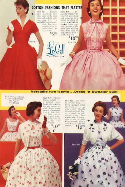 Lana Lobell Dress Catalog 1950s Dress Style