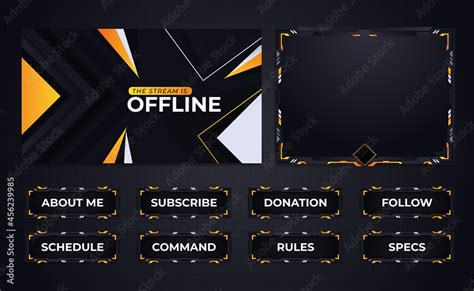 Twitch Stream Overlay With Offline Banner And Panels Pack Twitch