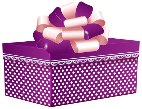 Purple Dotted Gift Box Png Clipart Best Web Clipart