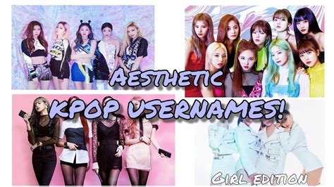 Aesthetic Kpop Usernames Girl Edition 💖 Youtube