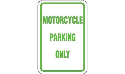 Motorcycle Parking Only Sign Sp130 Barco Products