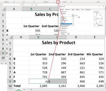 Comparing Excel S Merge Cells And Center Across Selection Features