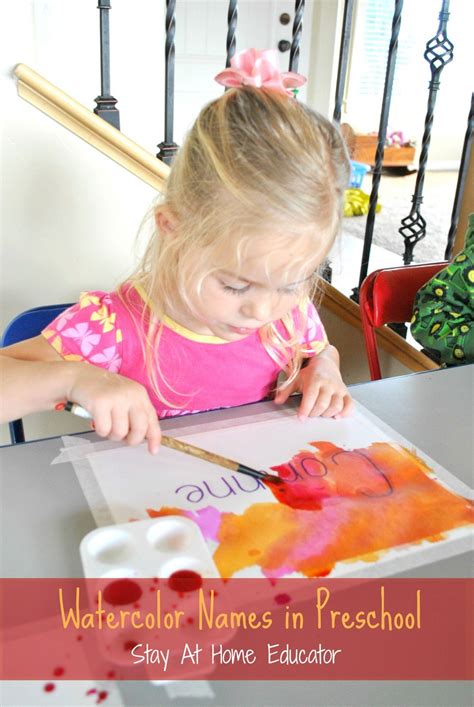 Give your child a letter of the alphabet (written on a card) and have them place it on something they can see that begins. Water Color Name Recognition Activity - Stay at Home ...