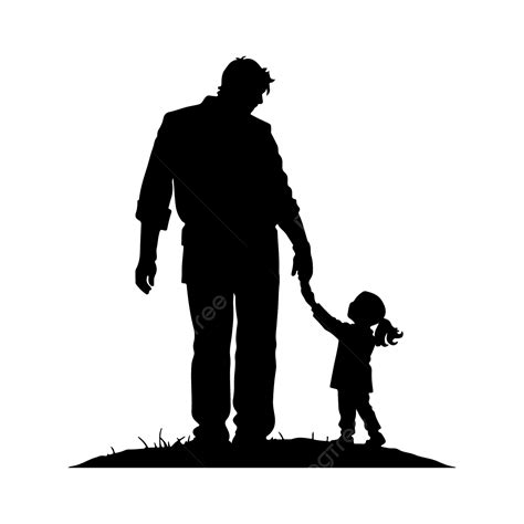 Fathers Day Parent With Child Silhouette Vector Father S Day Father