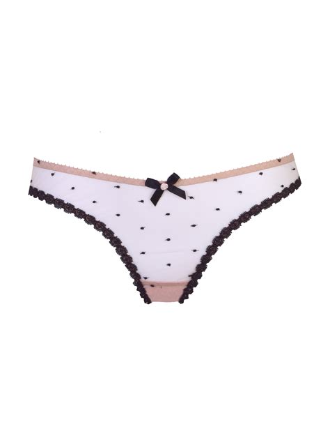 Poppie Full Brief In Nudeblack By Agent Provocateur All Lingerie