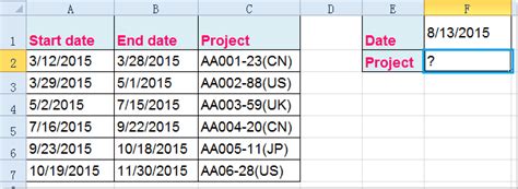 How To Vlookup Between Two Dates And Return Corresponding Value In