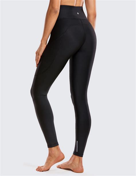 crz yoga women leggings high waisted thermal fleece lined winter yoga pants 28in ebay