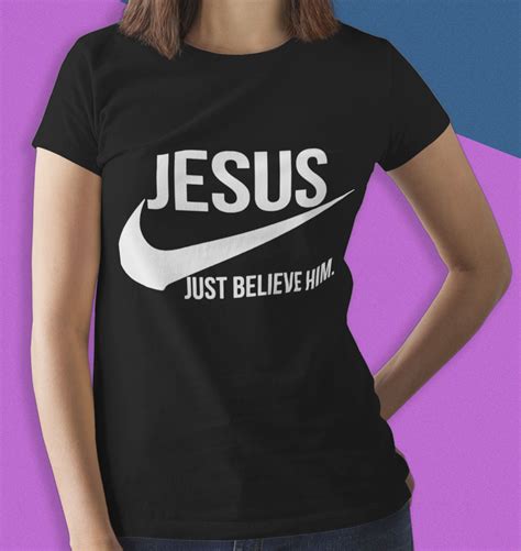 Christian Tshirts Jesus Just Believe Him Shirts In Our Sharefaith