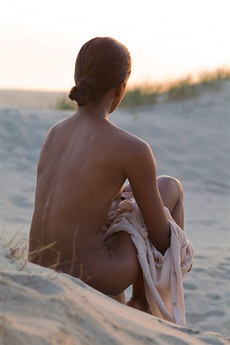 Nude Woman Sitting On Beach Del Colaborador De Stocksy Rene De Haan Stocksy
