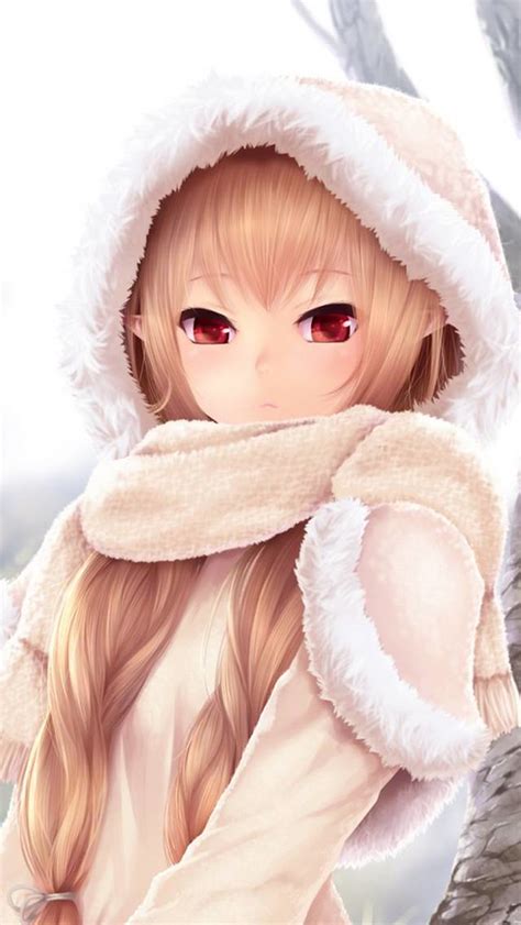 28 Cute Anime Girl Winter Wallpapers Wallpapersafari