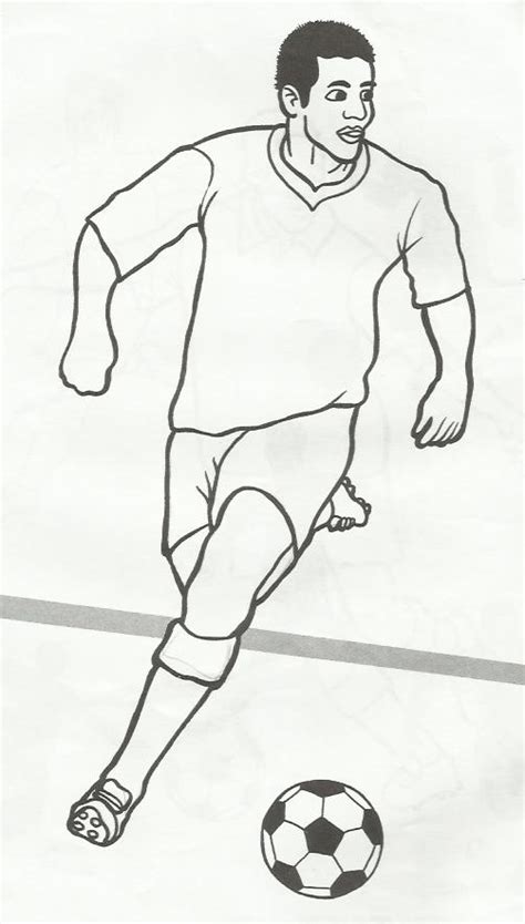 Jogador futebol chutando uma bola isolada fundo branco. Desenhos Legais para Colorir: Desenho de jogador de ...